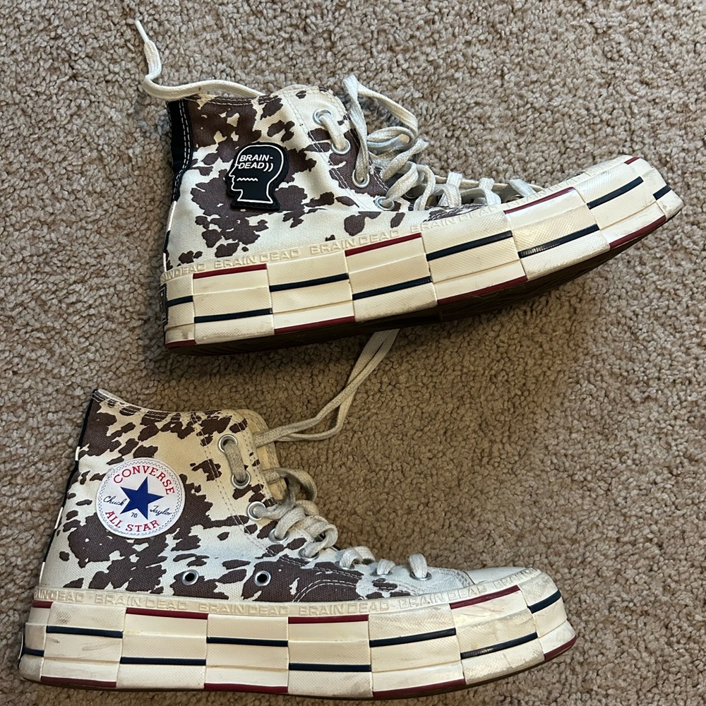 Converse Chuck Taylor - brain dead - cow print - shoes women’s 9.5 men’s 7.5